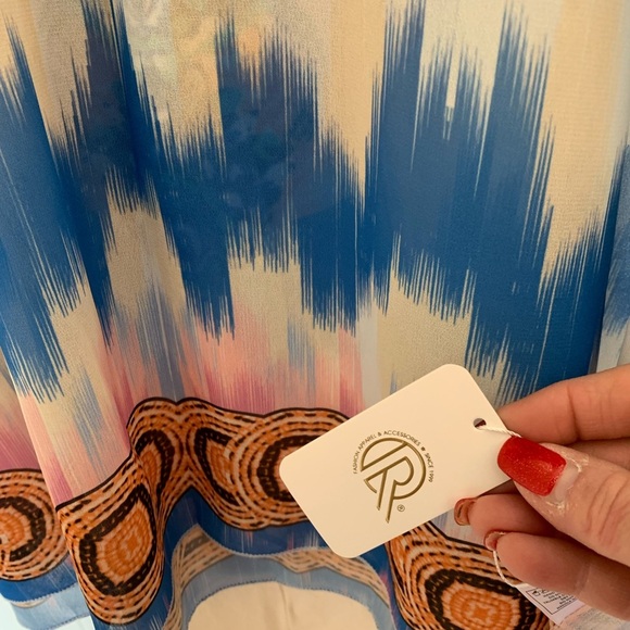 NWT crystal-embellished sheer tunic, wrap or swim coverup one size - Picture 4 of 9